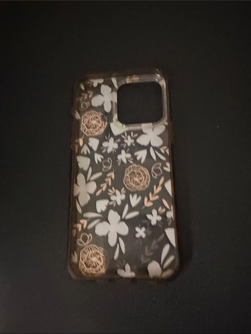 Floral Pink and Gold Protective Phone Case